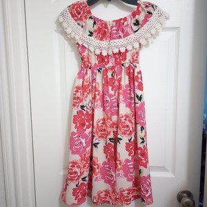 Girl's Floral Dressy Romper -Size 6